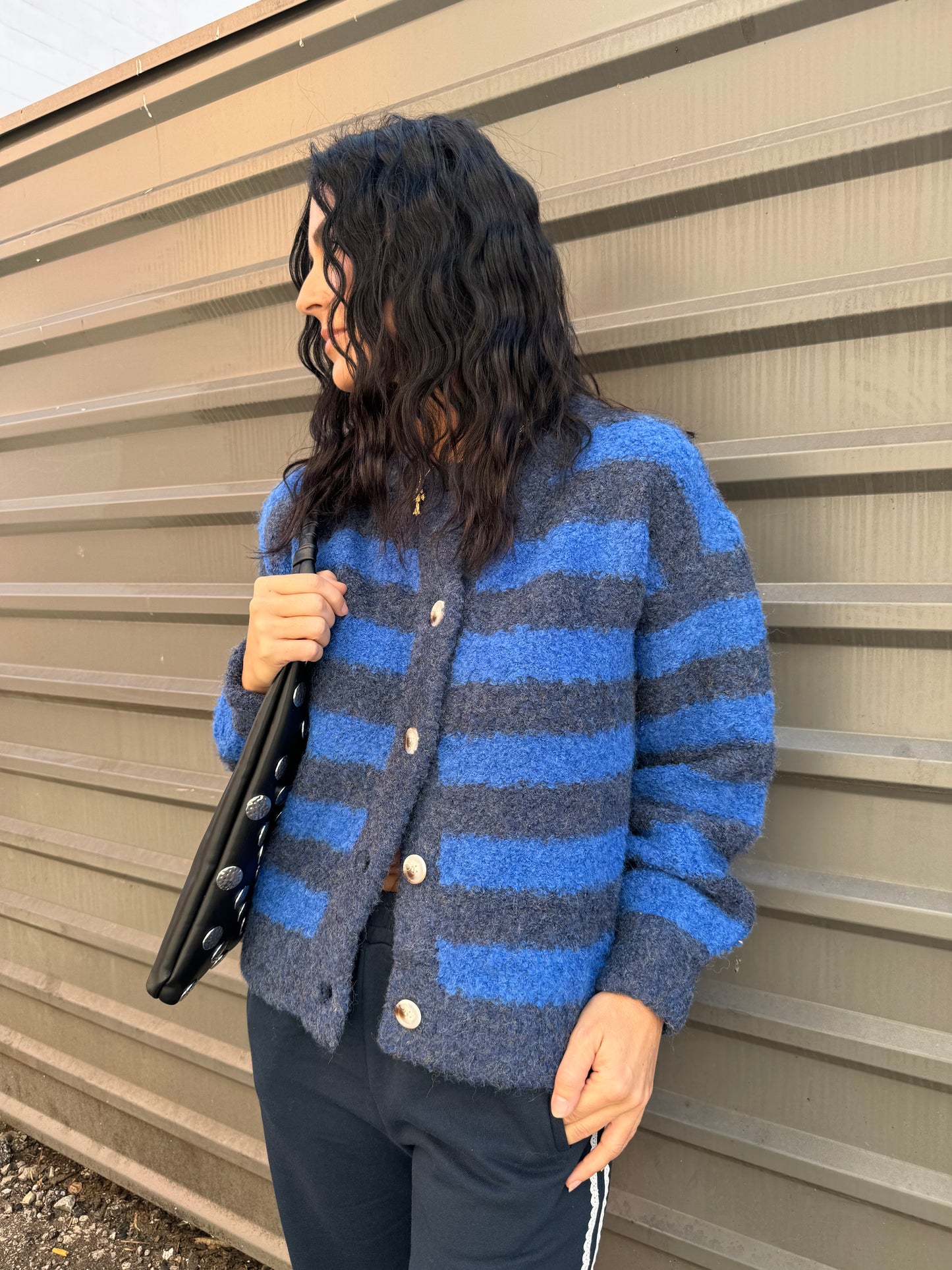 BOLD STRIPE CARDIGAN