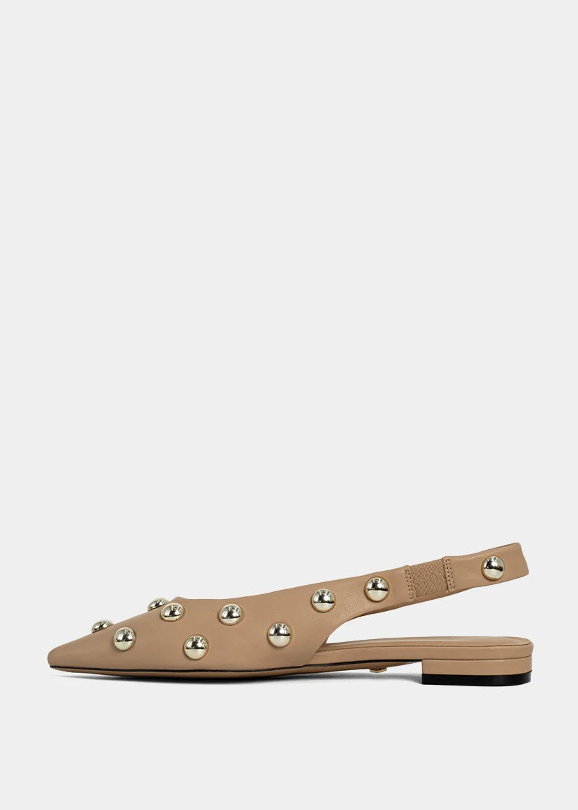ARIZONA SLINGBACK STUDDED FLAT