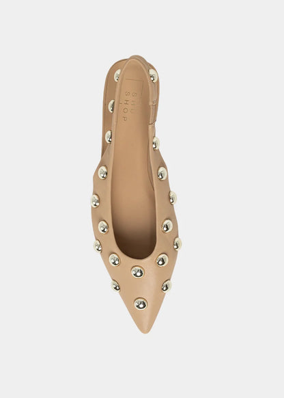 ARIZONA SLINGBACK STUDDED FLAT