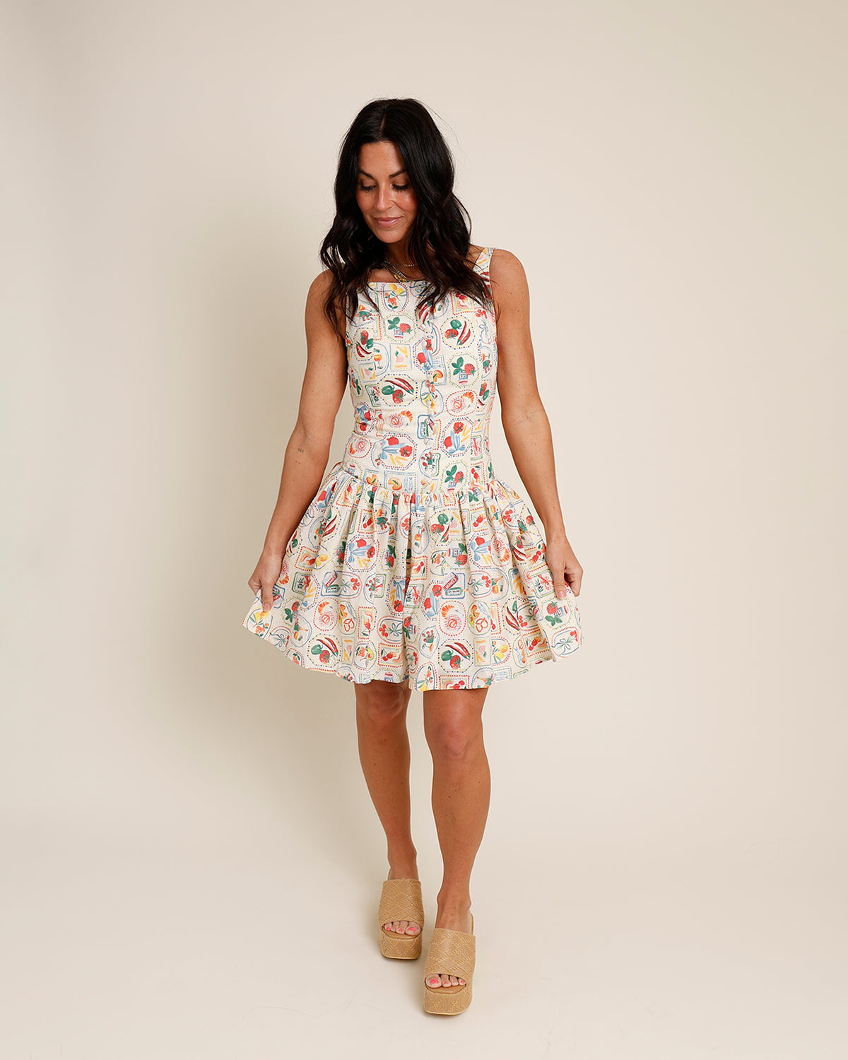 FRESHLY PICKED DROP-WAIST MINI DRESS