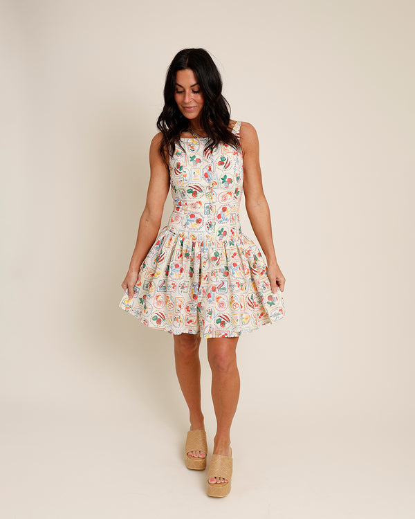 FRESHLY PICKED DROP-WAIST MINI DRESS