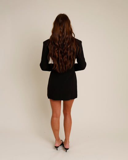 LIONESS CHERI BLAZER MINI DRESS X BLACK