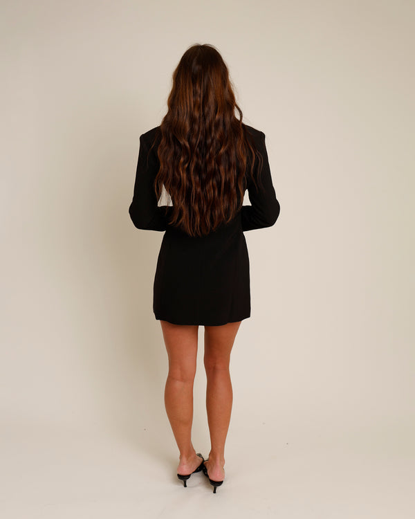 LIONESS CHERI BLAZER MINI DRESS X BLACK