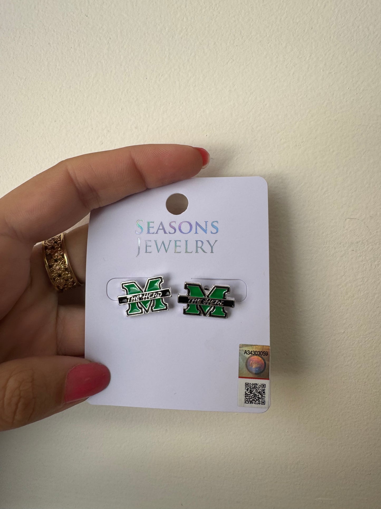MARSHALL ENAMEL STUD EARRINGS