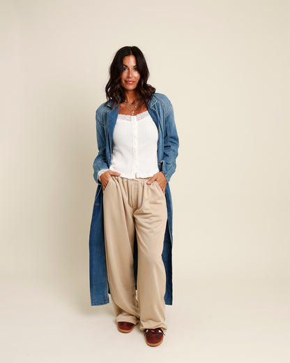 LAID-BACK LUXE SWEATPANTS X BEIGE