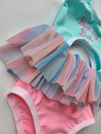 BIRTHDAY BABE ONE PIECE SWIMSUIT