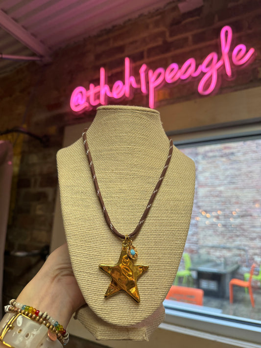 BÉLJOY STAR CORD PENDANT NECKLACE