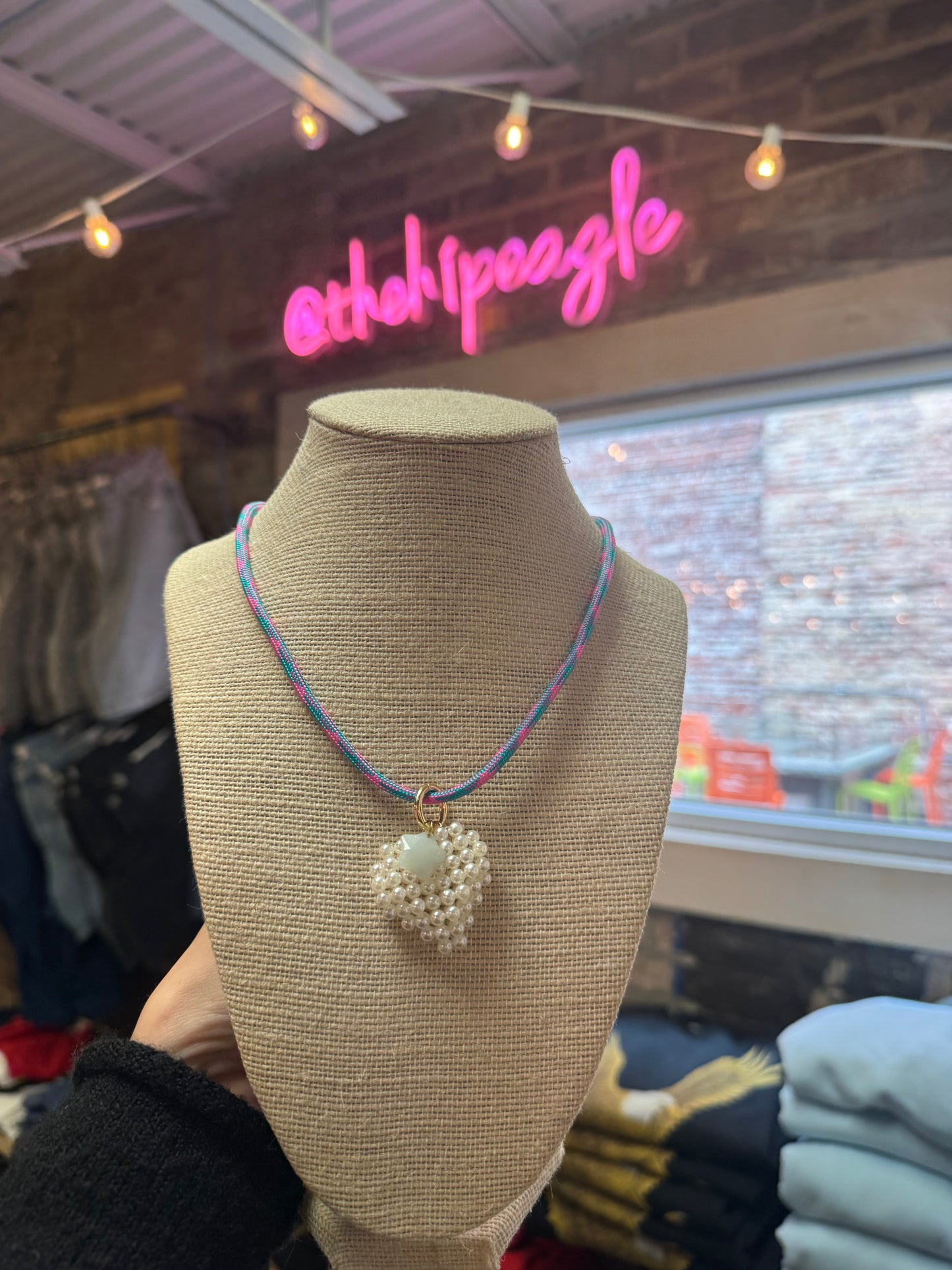 COTTON CANDY LOVE CORD NECKLACE