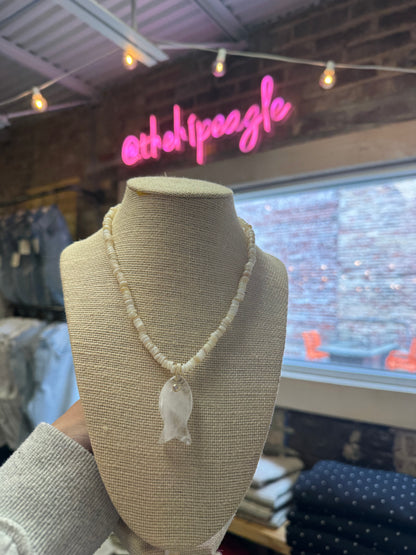 COASTAL FISH BEADED NECKLACE