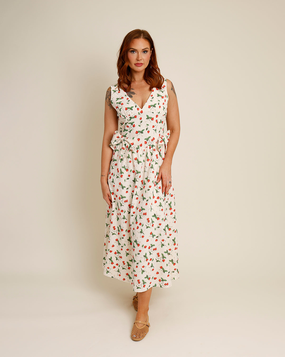 SWEET PICKINS STRAWBERRY MIDI DRESS