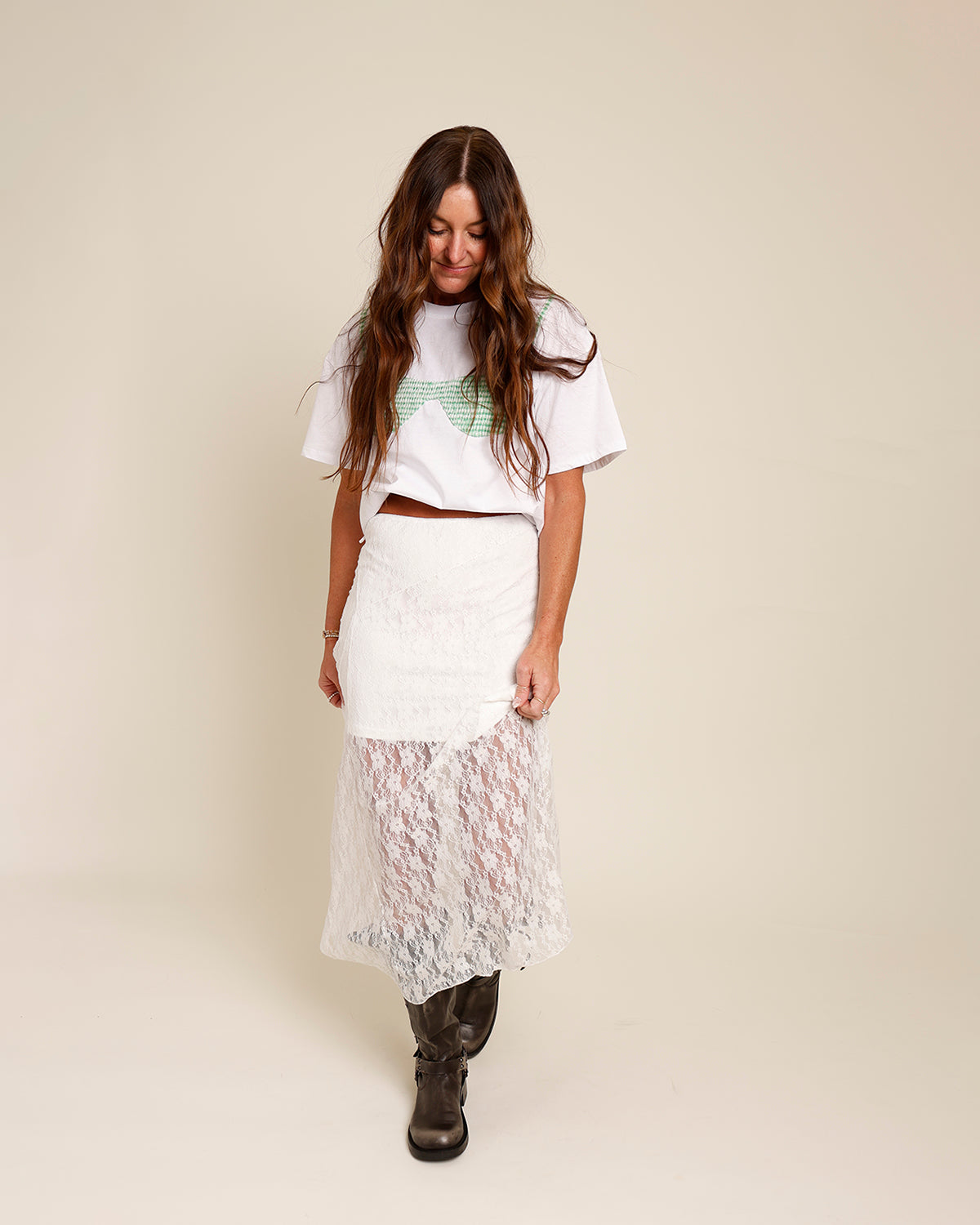 BONDI SMOCKED BIKINI TOP SHIRT