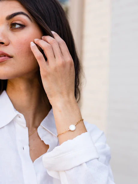 ABLE COIN PEARL GOLD-FILLED ESSENTIAL BRACELET