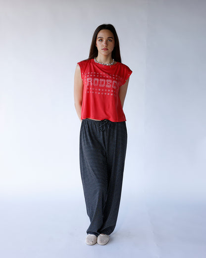 SHADOW STRIPED WIDE LEG PANTS