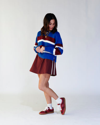 PISTOLA ADINA SWEATER X AZURE CLARET STRIPE