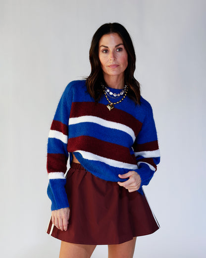 PISTOLA ADINA SWEATER X AZURE CLARET STRIPE