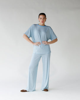 blue and white striped wide leg lounge pants women's striped wide leg pants