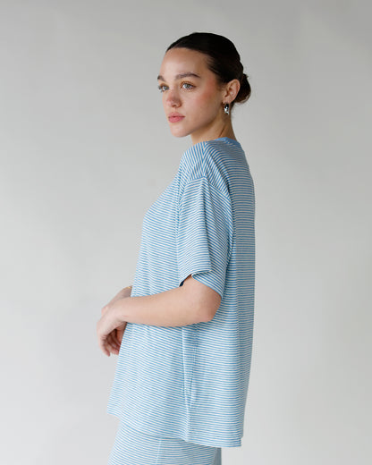 ALL DAY, EVERYDAY SHORT SLEEVE TEE X BLUE