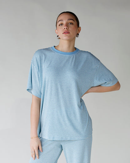 ALL DAY, EVERYDAY SHORT SLEEVE TEE X BLUE