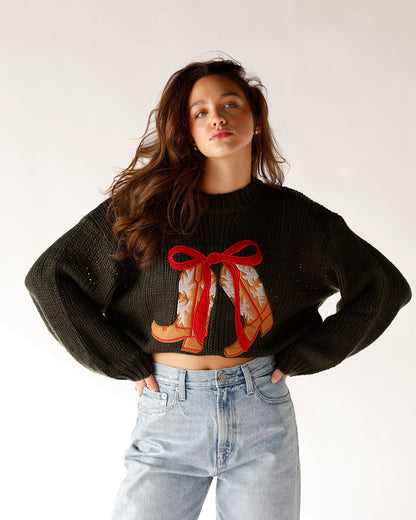 A COWGIRL'S CHRISTMAS KNIT SWEATER