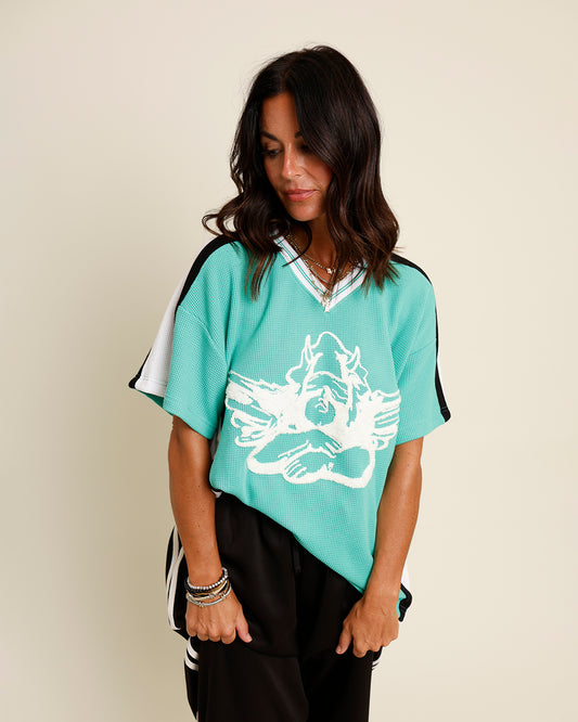 BOYS LIE GREEN SPIRITED HOME RUN HERO JERSEY