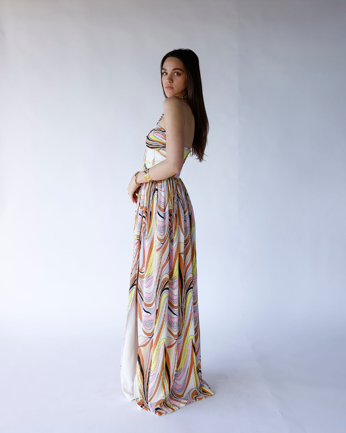 SUNSET MUSE STRAPLESS MAXI DRESS