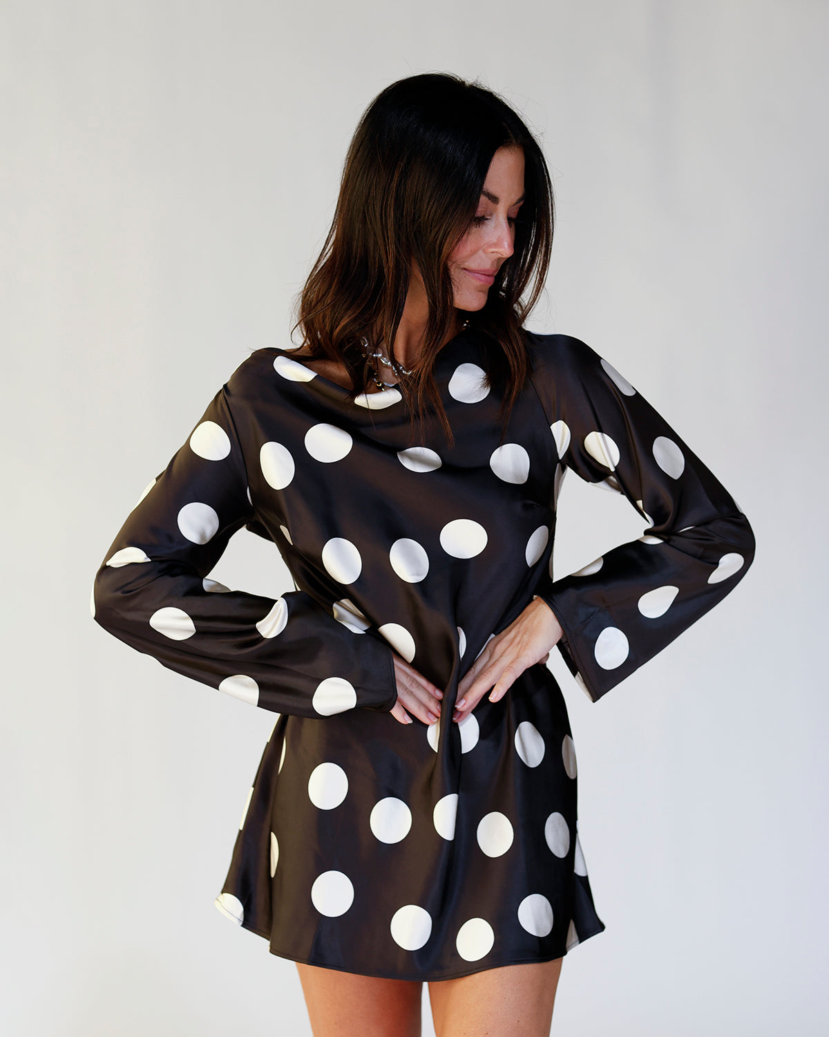 FREE PEOPLE TIGRE PRINTED MINI DRESS X BLACK COMBO