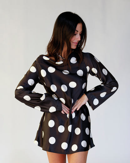 FREE PEOPLE TIGRE PRINTED MINI DRESS X BLACK COMBO