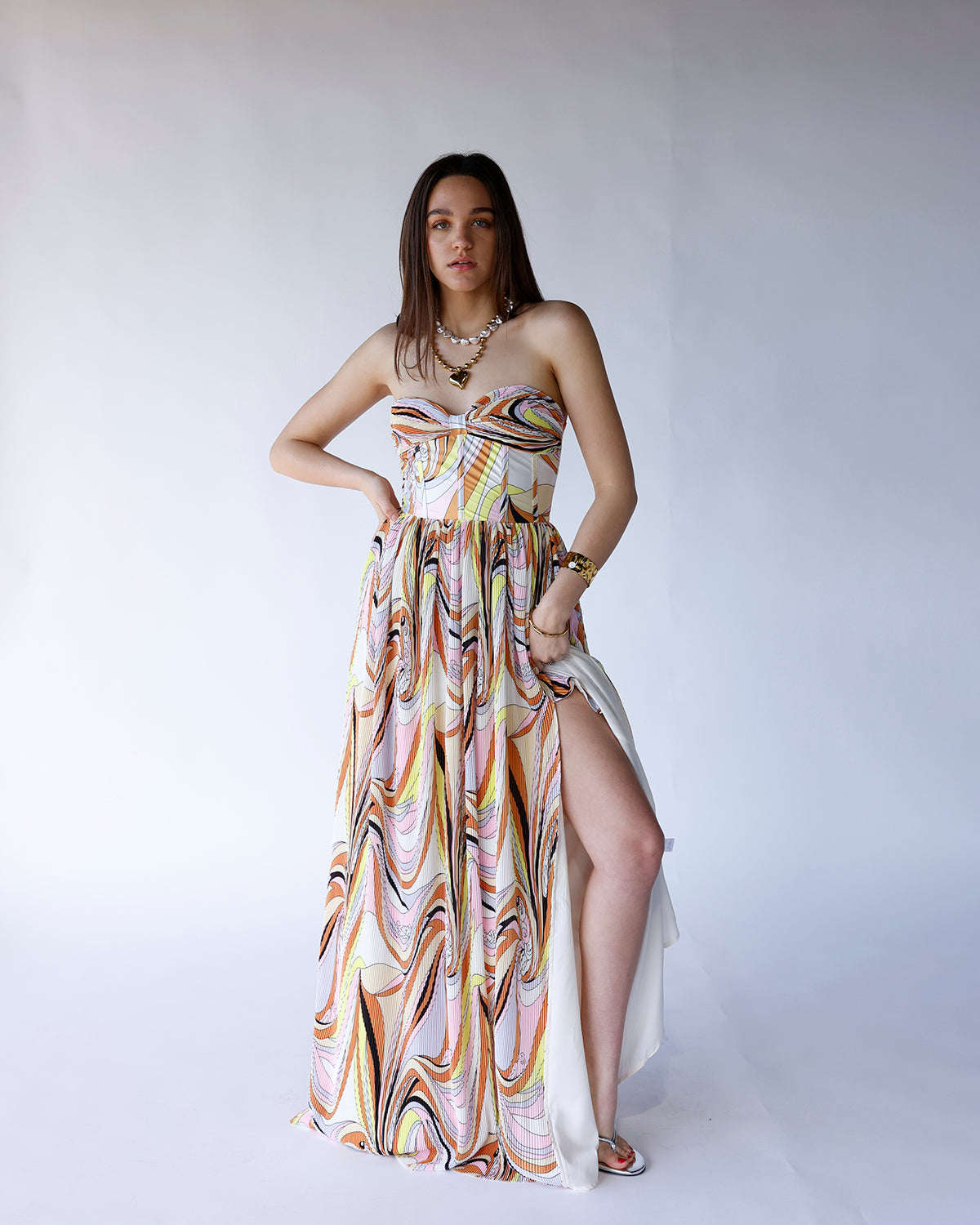 SUNSET MUSE STRAPLESS MAXI DRESS