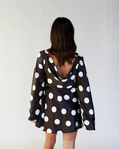 FREE PEOPLE TIGRE PRINTED MINI DRESS X BLACK COMBO