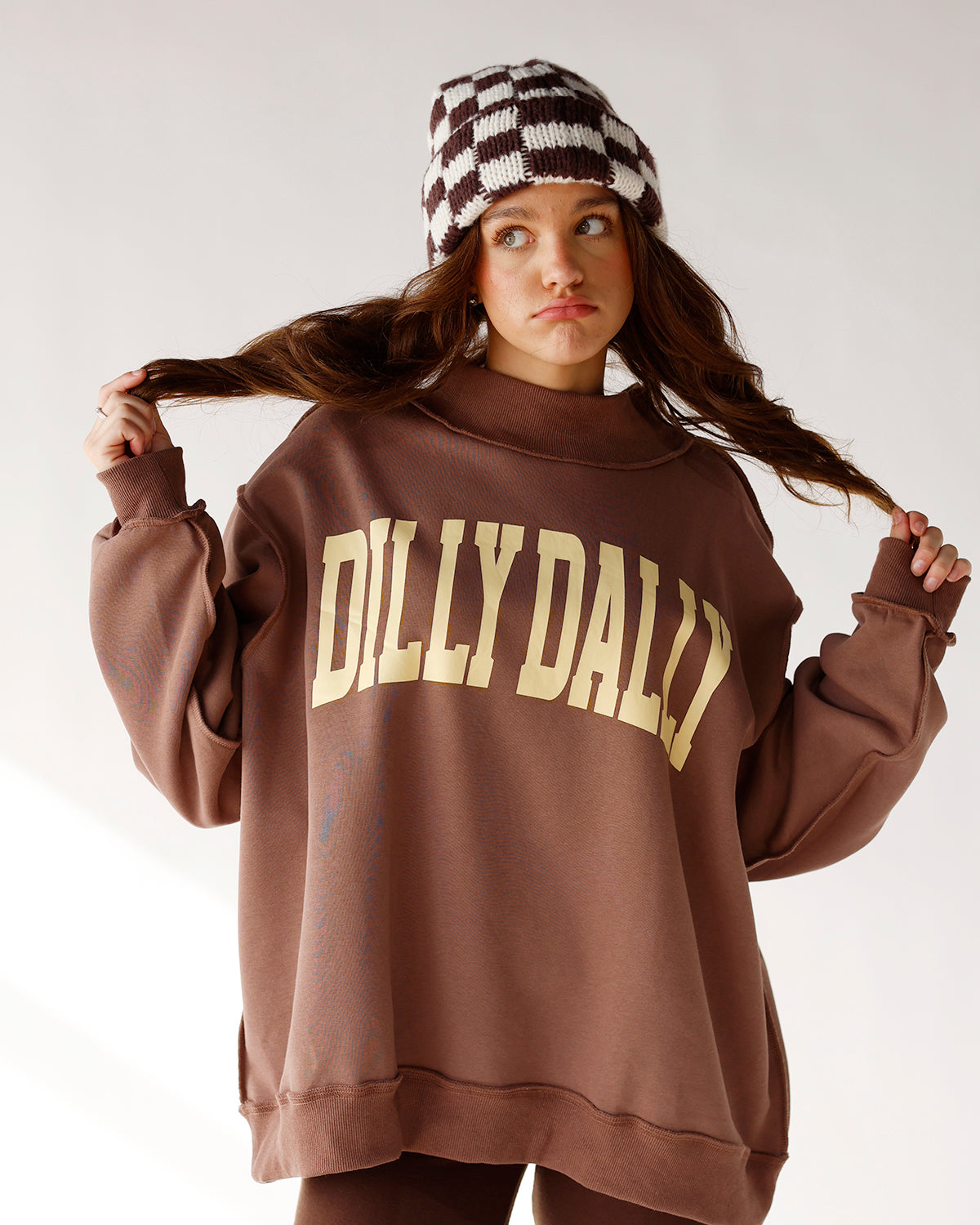 DILLY DALLY MOCK NECK SWEATSHIRT