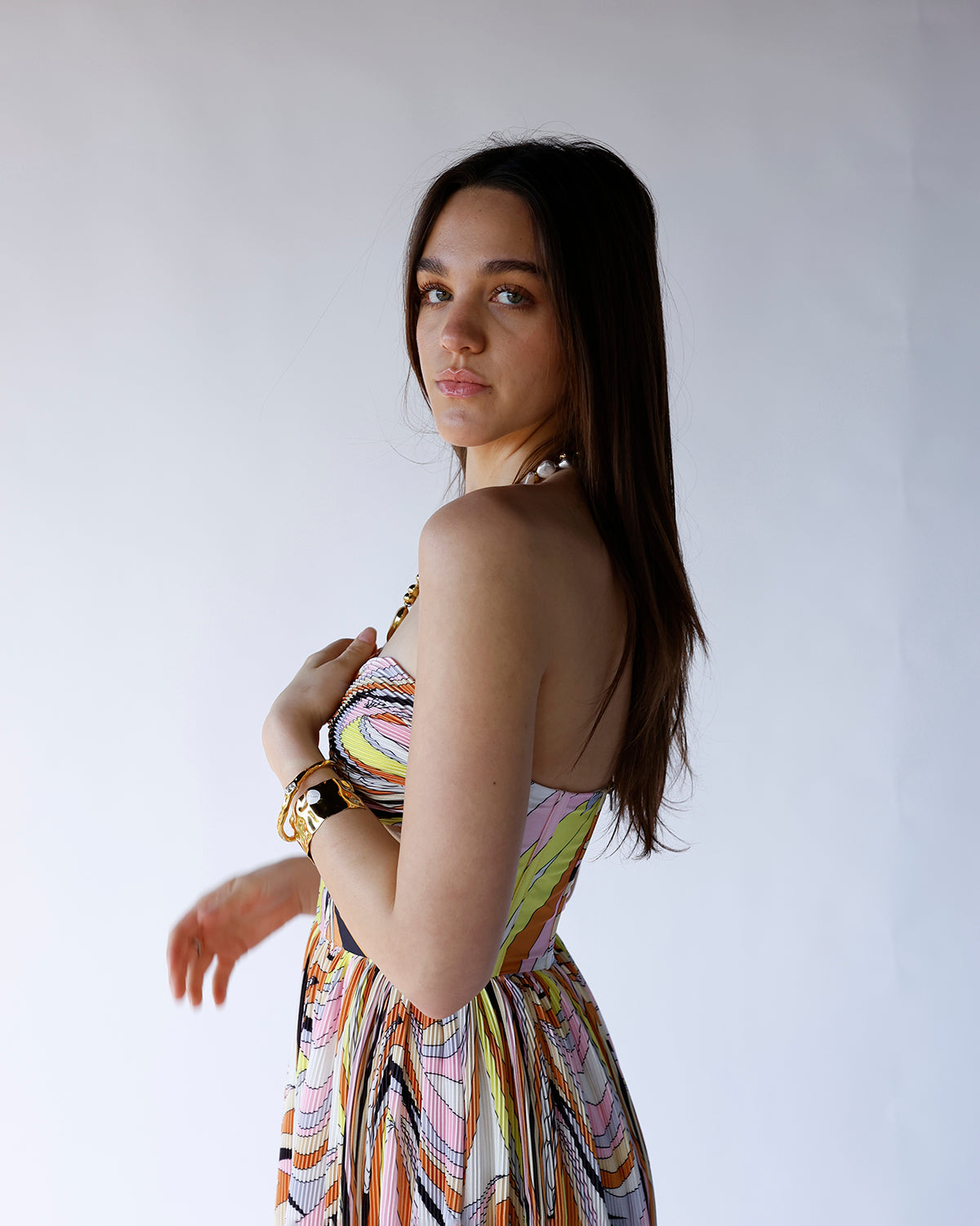 SUNSET MUSE STRAPLESS MAXI DRESS