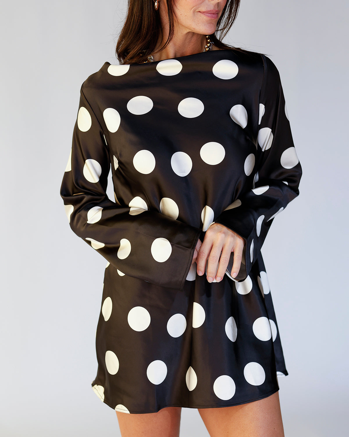 FREE PEOPLE TIGRE PRINTED MINI DRESS X BLACK COMBO