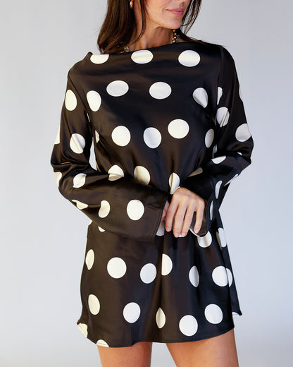 FREE PEOPLE TIGRE PRINTED MINI DRESS X BLACK COMBO