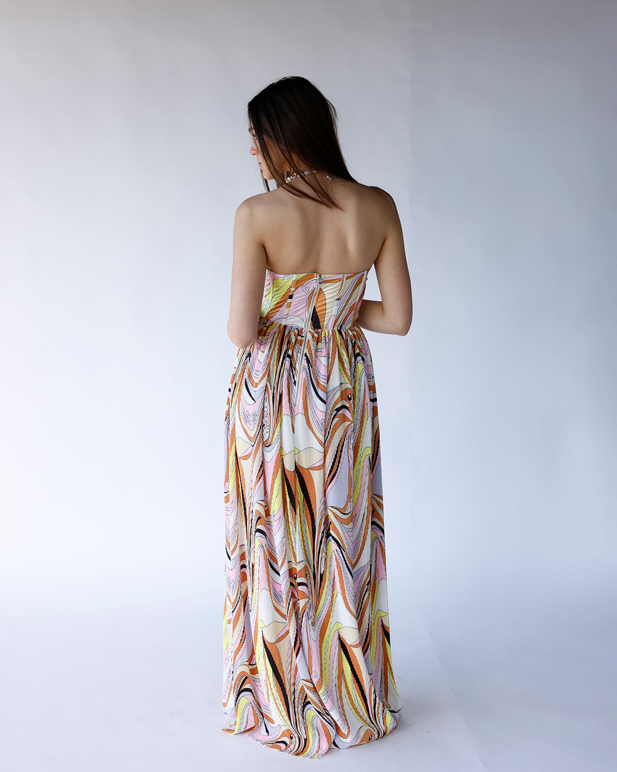 SUNSET MUSE STRAPLESS MAXI DRESS