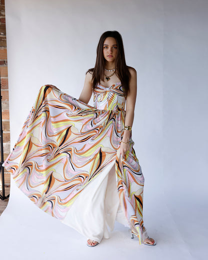SUNSET MUSE STRAPLESS MAXI DRESS