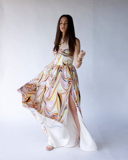 SUNSET MUSE STRAPLESS MAXI DRESS
