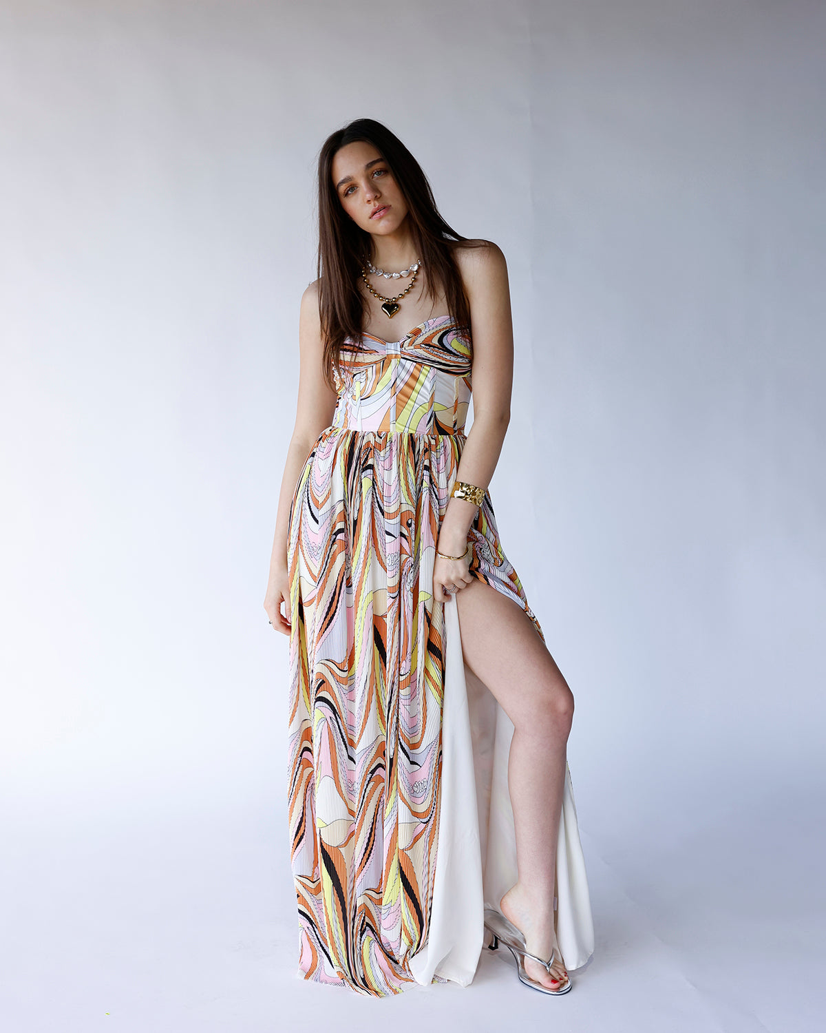 SUNSET MUSE STRAPLESS MAXI DRESS