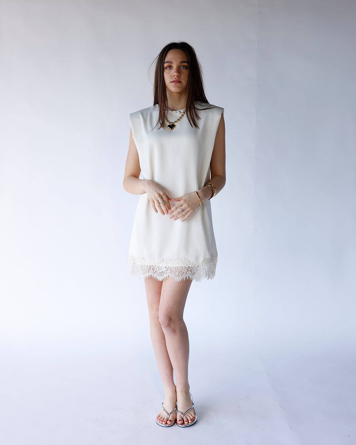 PEYTON LACE TRIM MINI DRESS