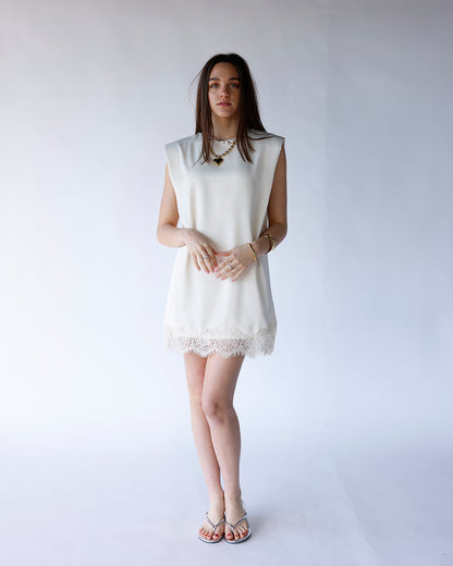 PEYTON LACE TRIM MINI DRESS
