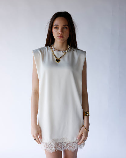 PEYTON LACE TRIM MINI DRESS