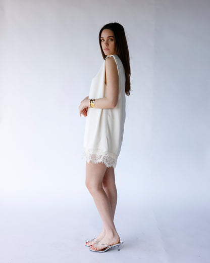 PEYTON LACE TRIM MINI DRESS
