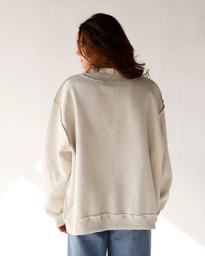 MOM MODE REVERSIBLE MOCK NECK SWEATSHIRT