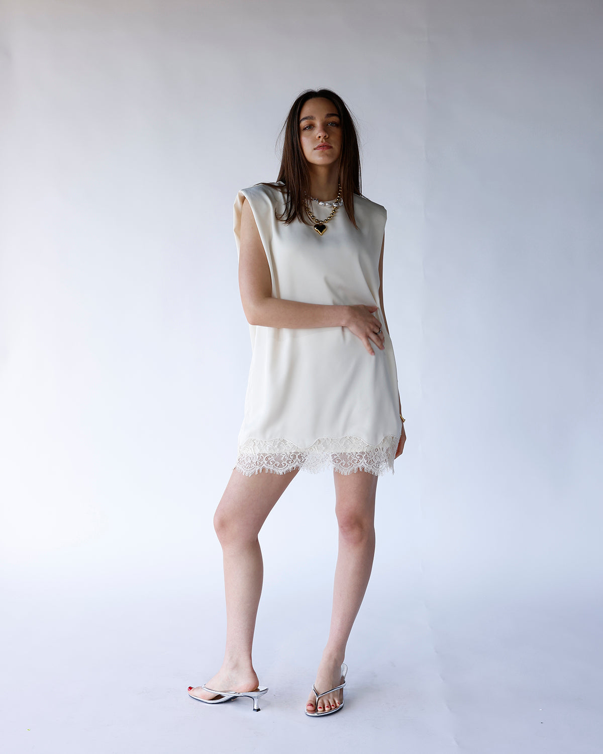 PEYTON LACE TRIM MINI DRESS