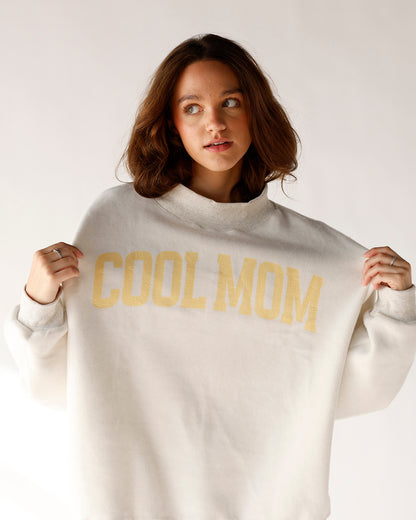 MOM MODE REVERSIBLE MOCK NECK SWEATSHIRT