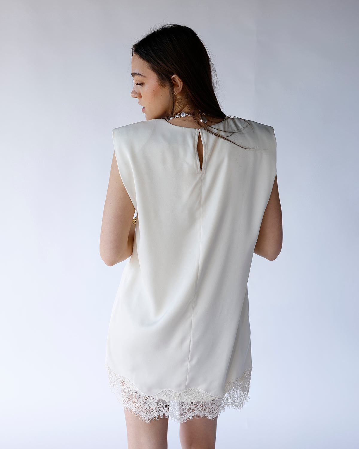 PEYTON LACE TRIM MINI DRESS