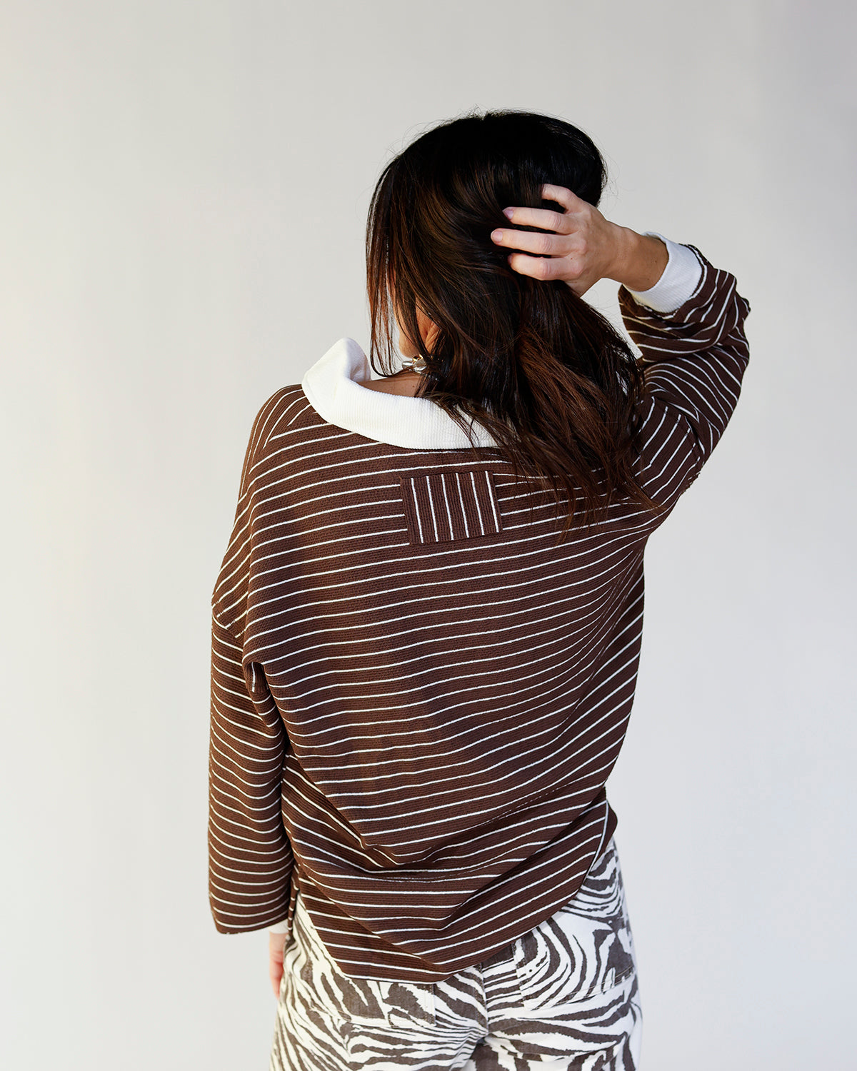 FALLIN' FOR STRIPES RUGBY LONG SLEEVE TOP