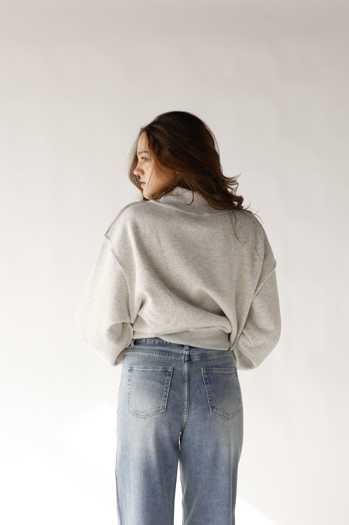 MERRY & GRINCHY REVERSIBLE MOCK NECK SWEATSHIRT