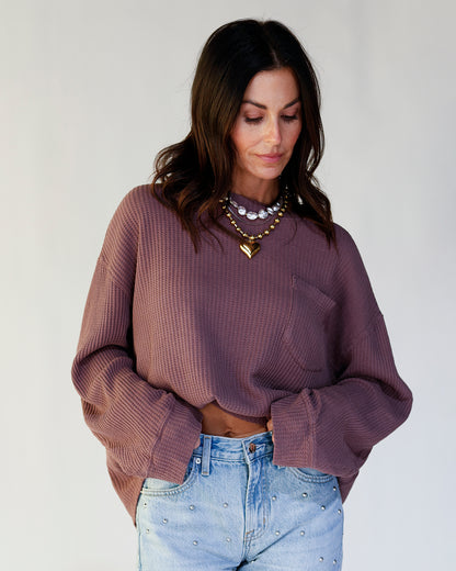 free people thermal long sleeve everyday long sleeve everday top 