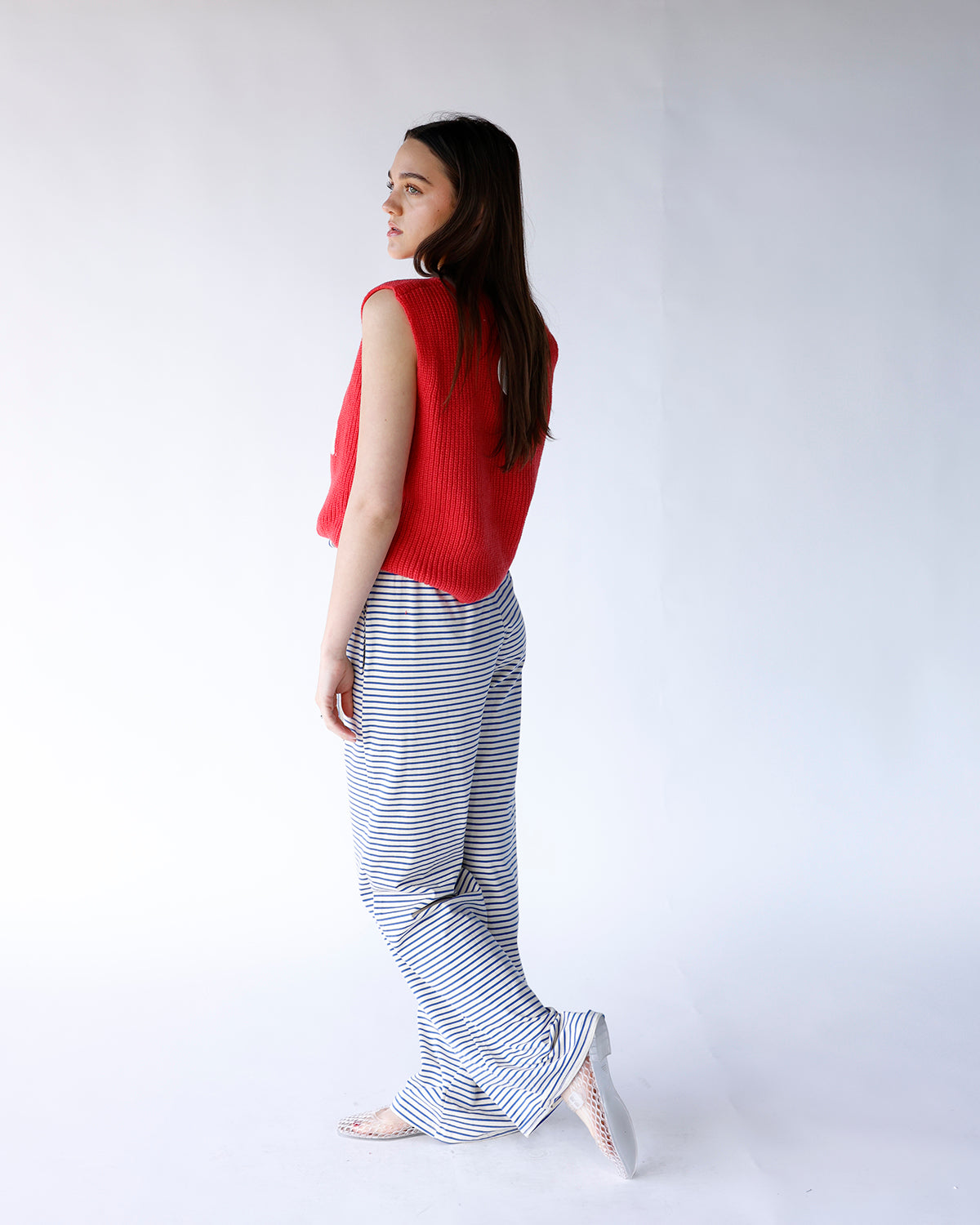 HARBOR STRIPED WIDE LEG PANTS