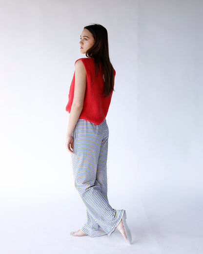 HARBOR STRIPED WIDE LEG PANTS